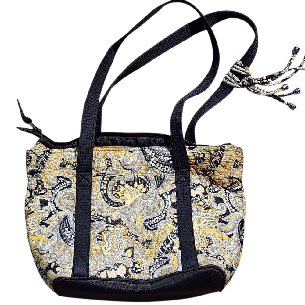 Donna Sharp Purse Denim Patchwork Quilted Paisley… - image 3